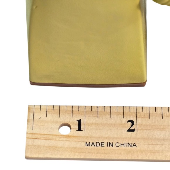 Urban Revivo Womens Yellow Strappy Platform Block Heel Maximalist Size‎ 6.5 90s - Picture 10 of 11